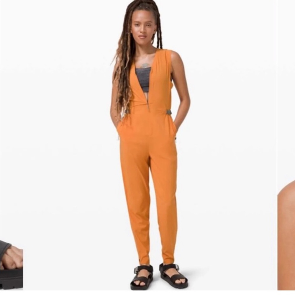 Lululemon Lab Sarala tangerine jumpsuit sz M